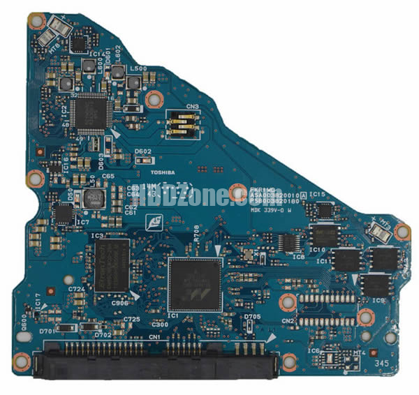 G3820A Toshiba Papan Sirkuit PCB Hard Drive